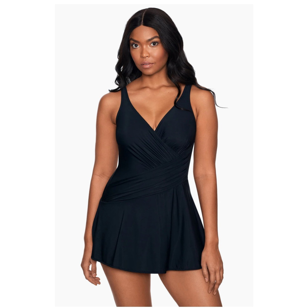 Miraclesuit Aurora Black Swim Dress